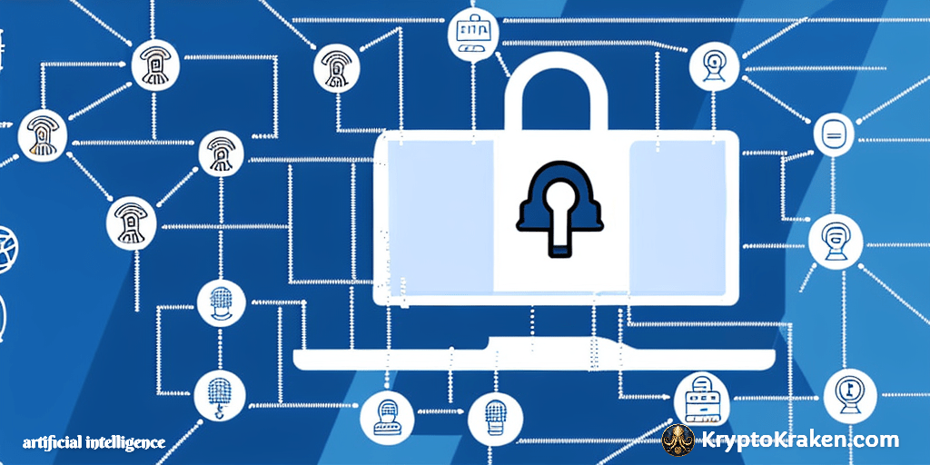 a computer screen with a lock and icons represents The Mechanisms of AI in Privacy Protection