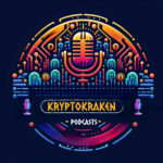 The KryptoKraken logo at the center of a thematic cover image, surrounded by symbols of AI, cryptocurrency, blockchain, and digital media