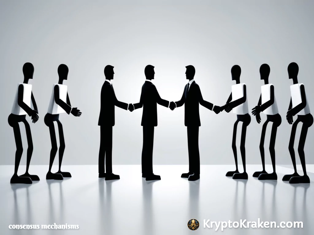 men shaking hands represents understanding how consensus mechanism works in blockchain