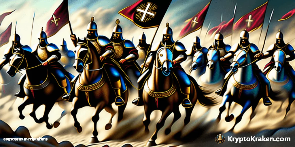 generals riding horses represents The Byzantine Generals Problem